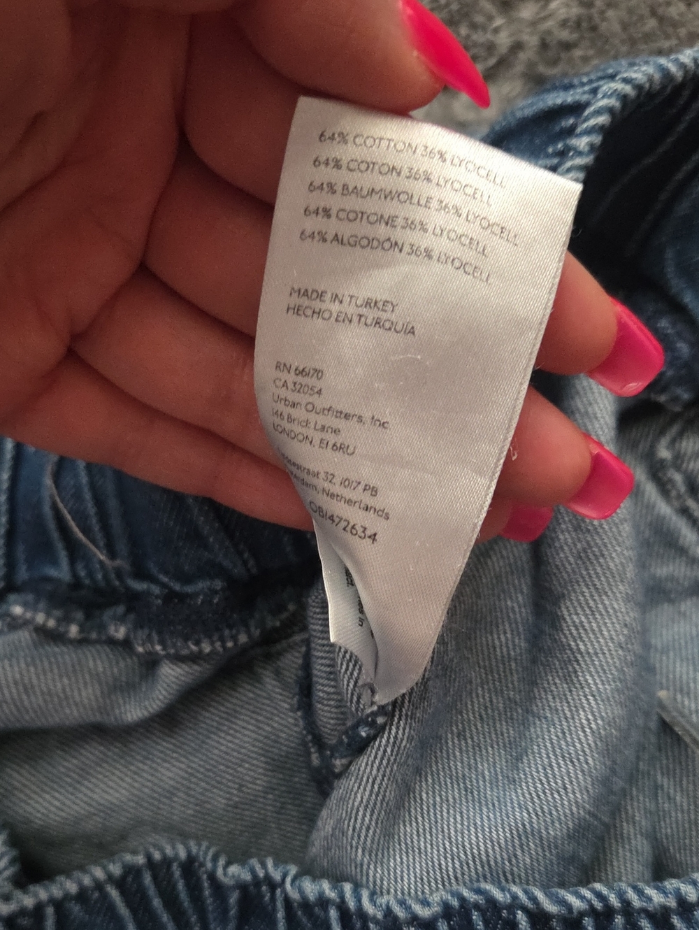 Pilcro Blue Denim Cottage Utility Jogger Jeans Ruched Legs Zipper Pockets Large - Picture 11 of 13
